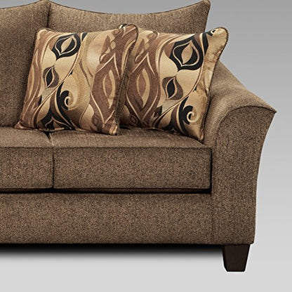Roundhill Furniture Camero Cafe Sofa And Loveseat Set - color: Café