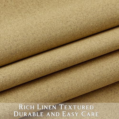 ChrisDowa Mustard Yellow Blackout Curtains 45 Inch Long 2 Panels for Bedroom - color: Mustard Yellow, size: 52"W x 45"L (Pack of 2)