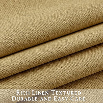 ChrisDowa Mustard Yellow Blackout Curtains 45 Inch Long 2 Panels for Bedroom - color: Mustard Yellow, size: 52"W x 45"L (Pack of 2)