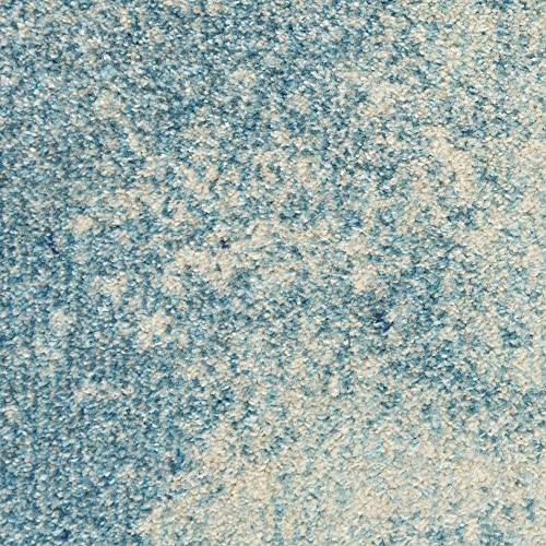 Nourison Home Passion Navy/Light Blue 1'10'' x 6' Area-Rug, Modern, Abstract, Easy-Cleaning, Non Shedding, Bed Room, Living Room, Dining Room, Kitchen, (6' Runner) - color: Navy Light Blue, size: 1'10" x 6' (Runner)