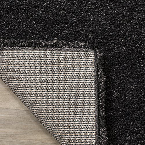 SAFAVIEH Milan Shag Collection Runner Rug - 2' x 8', Dark Grey, Solid Design, Non-Shedding & Easy to Clean, Plush Thick Pile, Ideal for Hallway, Foyer, Bedroom (SG180-8484) - color: Dark Grey, size: 2' x 8' (Runner)
