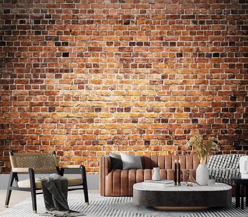 Eierme-Close-up of a Brick wall Background with Strong Texture Peel and Stick 137" x 102" - color: No.15, size: 137" x 102"