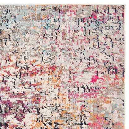 SAFAVIEH Madison Collection Accent Rug - 2'2" x 4', Grey & Pink, Modern Abstract Design, Non-Shedding & Easy Care, Ideal for High Traffic Areas in Entryway, Living Room, Bedroom (MAD460A) - color: Grey/Pink, size: 2'2" x 4' (Rectangular)