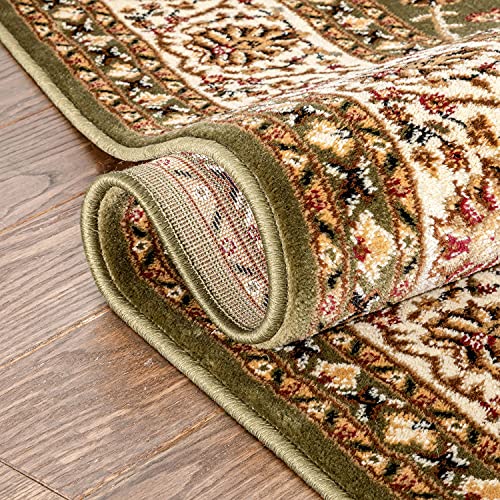 Well Woven Barclay Collection Sarouk Green 2x4 Area Rug - for Entryways, Small Bedrooms, Living Rooms - color: Green, size: 2'3" x 3'11" (Rectangular)