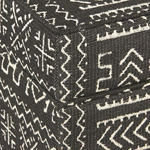 HomePop 18" Classic Square Storage Ottoman - Onyx - color: Onyx