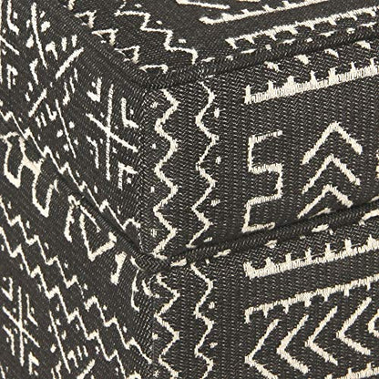 HomePop 18" Classic Square Storage Ottoman - Onyx - color: Onyx