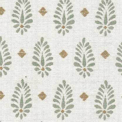 HomePop 19" Storage Ottoman with Wood Top - Sage Paisley Medallion Cream - color: Sage Paisley Medallion Cream