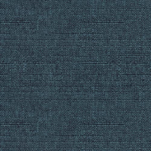 HomePop by Kinfine Fabric Upholstered Round Storage Ottoman - Velvet Button Tufted Ottoman with Removable Lid, Indigo Blue Woven - color: Indigo Blue Woven