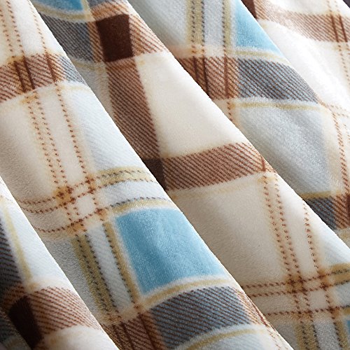 MERRYLIFE Throw Blanket Plaid Sherpa | Ultra-Plush Soft Colorful Oversized | Decorative Couch Travel Blanket | (50" 60", Island Travel) - color: Island Travel, size: 50"60"