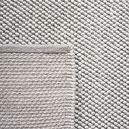 SAFAVIEH Natura Collection Runner Rug - 2'3" x 9', Silver, Handmade Wool Blend, Textured Design, Ideal for Living Room, Bedroom, Dining Space (NAT425G) - color: Silver, size: 2'3" x 9' (Runner)