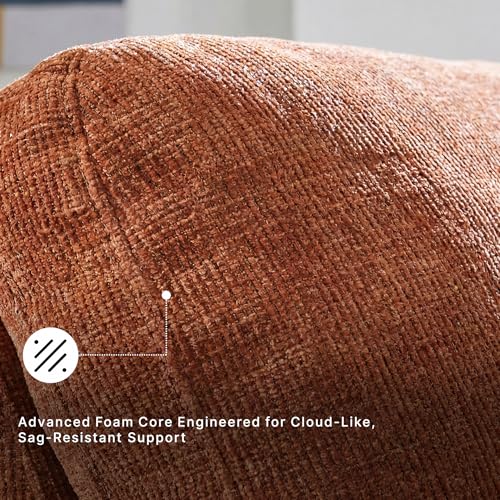 Signature Design by Ashley Aviemore Rocker Recliner, No Assembly Required | Plush manual rocker, Space-saving 12-in wall space, Durable metal-reinforced frame, 100% polyester chenille fabric - color: Spice, style: Recliner