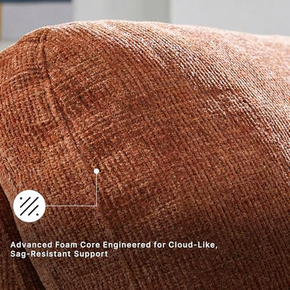 Signature Design by Ashley Aviemore Rocker Recliner, No Assembly Required | Plush manual rocker, Space-saving 12-in wall space, Durable metal-reinforced frame, 100% polyester chenille fabric - color: Spice, style: Recliner