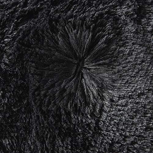 Faux Fur Velvet Fluffy Bedding Duvet Cover Set Down Comforter Quilt Cover with Pillow Sham, Ultra Soft Warm (Black, Twin) - color: Black, size: Twin