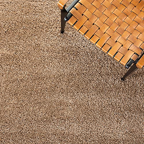 SAFAVIEH Accent Rug 2'x3' - Milan Shag Collection - Modern Design, Dark Beige, Ultra Plush Thick Pile, Ideal for Bedroom, Nursery, Living Room (SG180-1414) - color: Dark Beige, size: 2' x 3' (Rectangular)
