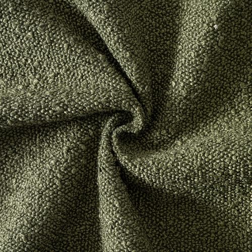 MIULEE 18x18 Decorative Lumbar Boucle Couch Pillow Covers Moss Green | Set of 2 Textured Neutral Throw Pillow Covers, Accent Solid Pillowcases, Sofa Living Room Home Decor - color: Moss Green, size: 18" x 18" (Pack of 2)