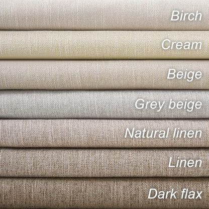 92 Inches Long Blackout Curtains for Living Room 2 Panels Set Cream Birch Linen Texture Room Darkening Energy Saving Curtain Window Coverings Hook Belt Pleated Drapes Aesthetic Bedroom(W40"xL92") - color: Birch, size: 40"W x 92"L (Pack of 2)