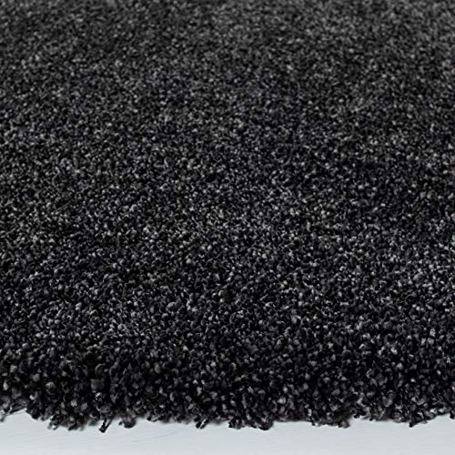 SAFAVIEH Milan Shag Collection Area Rug - 2' x 4', Dark Grey, Solid Design, Non-Shedding & Easy to Clean, Plush Thick Pile, Ideal for Foyer, Bedroom, Accent Space (SG180-8484) - color: Dark Grey, size: 2' x 4' (Rectangular)