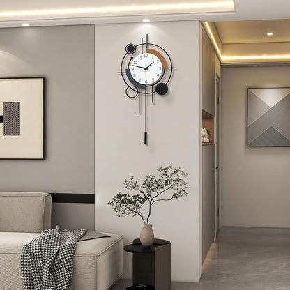 Large Wall Clock for Living Room Decor Modern Silent Analog Clock | Battery Operated Non Ticking for Bedroom Office Kitchen Classroom Bathroom Home Decorative Pendulum Unique Clock 13.8*23.6 in - size: 14x24 in