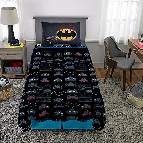 Franco Kids Bedding Super Soft Sheet Set, Twin, Batman - color: Batman, size: Twin