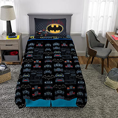 Franco Kids Bedding Super Soft Sheet Set, Twin, Batman - color: Batman, size: Twin