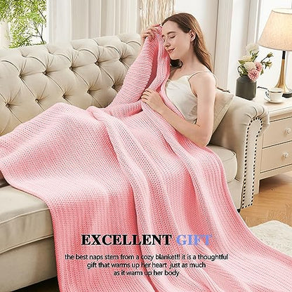 L'AGRATY Knitted Weighted Blanket - 48"x72" 12lbs Cooling Chunky Knit Heavy Blanket for Adults Braided Crochet Throw Thick Cable Yarn Knit Decorative No Beads Evenly Weighted Machine Washable | No Beads Evenly Weighted Machine Washable Chunky Braided Croc