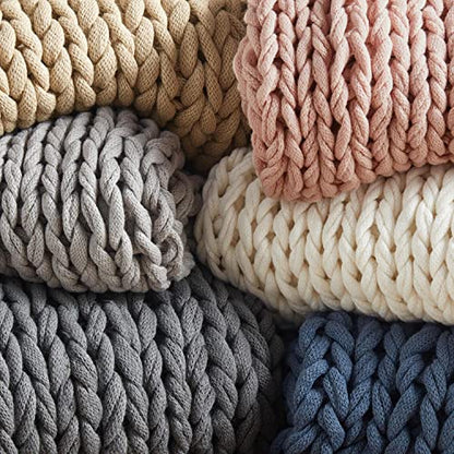 Madison Park Chunky Double Knit All Season Throw Blanket, 50 x 60, Tan | Ultra Soft, Acrylic, Cozy Warmth for Sofa or Bed, Lightweight, Boho, OEKO-TEX Certified - color: Tan