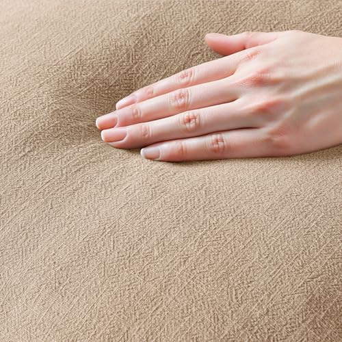 MIULEE Boho Linen Fringe Decorative Throw Pillow Covers Camel 18x18 | Set of 2, Cottagecore Decor, Boho Farmhouse Neutral Pillow Covers, Rustic Couch Cushion Cases for Sofa Bed Living Room - color: Camel, size: 18" x 18" (Pack of 2)