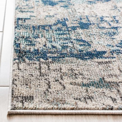 SAFAVIEH Madison Collection Accent Rug - 2'2" x 4', Grey & Blue, Modern Abstract Design, Non-Shedding & Easy Care, Ideal for High Traffic Areas in Entryway, Living Room, Bedroom (MAD460K) - color: Grey/Blue, size: 2'2" x 4' (Rectangular)