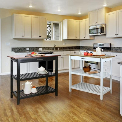 Casual Home Kitchen Island with Solid American Hardwood Top, Slate Gray, 40" W (373-932) - color: Slate Gray