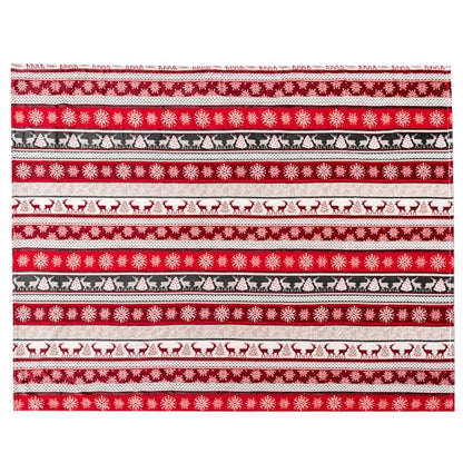Pavilia Christmas Reindeer Snowflakes Fleece Throw Blanket | Soft, Plush, Warm Winter Cabin Throw, Twin 60x80 (Christmas Red) - color: Holiday - Reindeer, size: 60 x 80 Inches - Twin