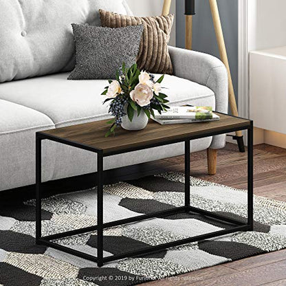 FURINNO Camnus Modern Living Coffee Table, Columbia Walnut - color: Columbia Walnut, size: Rectangular, 30"W