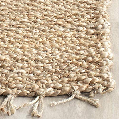 SAFAVIEH Area Rug 8x10 - Natural Fiber Collection - Large - Natural, Handmade Jute, Farmhouse Style, Ideal for Living Room, Bedroom, Dining Space (NF733A) - size: 8' x 10' (Rectangular)