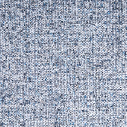HomePop 24" Large Round Storage Ottoman - Blue Gray Woven Fabric - color: Blue Gray Woven Fabric