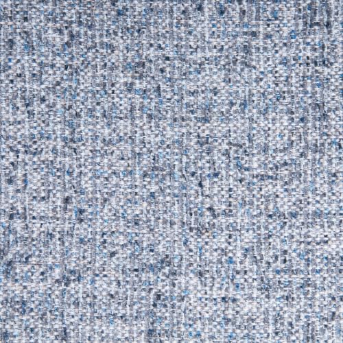 HomePop 22" Medium Rectangular Storage Ottoman - Blue Gray Woven Fabric - color: Blue Gray Woven Fabric