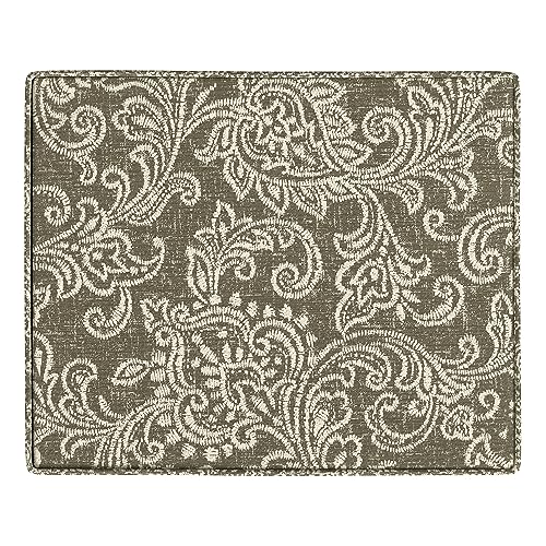 HomePop 22" Modern Rectangular Storage Ottoman - Brown Jacobean Print - color: Brown Jacobean Print