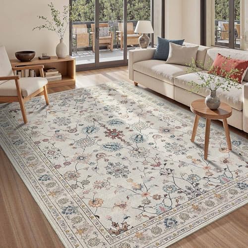 Grey 5x7 Area Rugs for Bedroom & Living Room | Soft,Machine Washable & Non Slip,Low Pile,Ideal for Girls Room, Nursery,Kids Room - color: Grey, size: 5' x 7' (Rectangular)