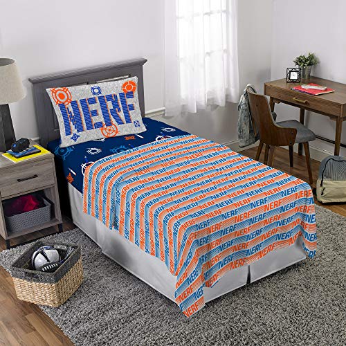 Franco Kids Bedding Super Soft Sheet Set, Twin, Hasbro Nerf - color: Hasbro Nerf, size: Twin