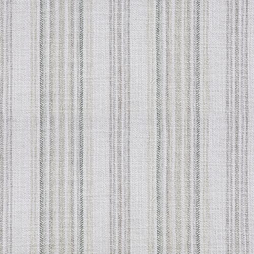 HomePop 24" Large Round Storage Ottoman - Gray Striped Pattern - color: Gray Striped Pattern
