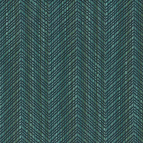 HomePop 24" Medium Square Storage Ottoman - Teal - color: Blue Chevron