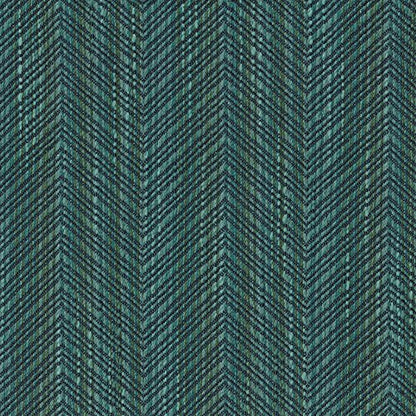 HomePop 24" Medium Square Storage Ottoman - Teal - color: Blue Chevron
