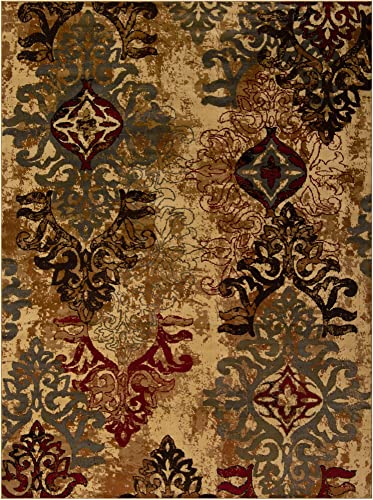 Unique Loom Barista Collection Area Rug - Congencis (10' x 13' 1" Rectangle, Beige/Blue) - size: 10' x 13'1" (Rectangular)