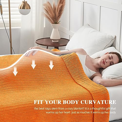 L'AGRATY Knitted Weighted Blanket - 50"x60" 7lbs Cooling Chunky Knit Heavy Blanket for Adults Braided Crochet Throw Thick Cable Yarn Knit Decorative No Beads Evenly Weighted Machine Washable | No Beads Evenly Weighted Machine Washable Chunky Braided Croch