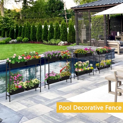 ETELI Vertical Raised Garden Beds Outdoor Elevated Herbs Garden Planter Boxes with Trellis and Legs 32.4" Flowers Beds Vertical Planters for Small Climbing Plant Vegetables Patio Balcony, Black - color: Black