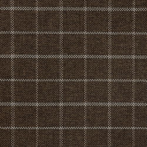 Spatial Order 24" Dinah Collection Storage Ottoman - Brown Windowpane Fabric - color: Brown Windowpane Fabric