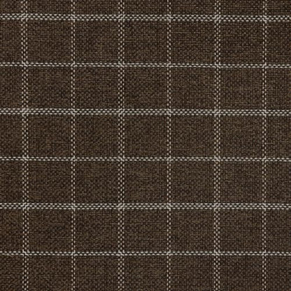 Spatial Order 24" Dinah Collection Storage Ottoman - Brown Windowpane Fabric - color: Brown Windowpane Fabric