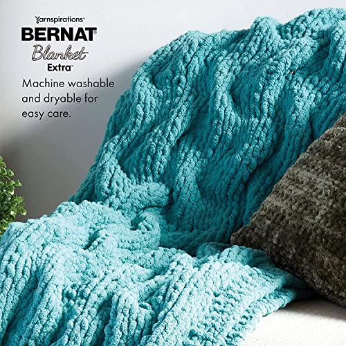 Bernat Blanket Extra Thick Clay Yarn - 1 Pack of 21.12oz/598.74g - 100% Polyester - #7 Jumbo - 72 Yards - Chunky Yarn for Hand Knitting, Crocheting, Crafts & Amigurumi - color: Clay, size: 1 Pack, style: Extra Thick