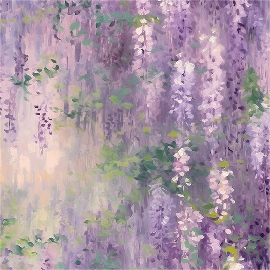 Pink Purple Lavender Flowers Oil Painting Abstract Peel and Stick Wallpaper Contact Paper Vintage Vinyl Stick on Wall Paper for Bedroom Bathroom Kitchen Cabinet Renter Friendly - color: Purple/Pink, size: 17.7" x 236"