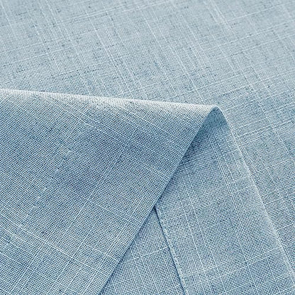 Mrs.Naturall Light Blue Curtains 63 Inch Length, Back Tab Summer Ocean Themed Airy Semi Sheer Linen Window Curtains for Living Room Bedroom Nursery 2 Panel Set, Baby Sky Blue - color: Light Blue, size: 52"W x 63"L (Pack of 2)