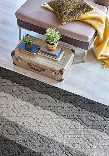 Custom Size Hallway Runner Rug Damask Grey Color 31 inch Wide Select Your Length Non-Slip (Skid Resistance) Rubber Backing 3 feet x 31 inch - color: Knit Black, size: 2'7" x 3' (Runner)