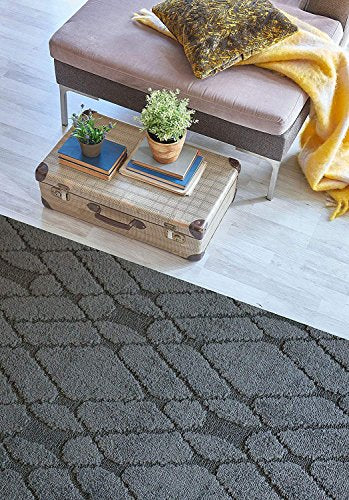 Hallway Runner Rug, 2'7" x 4' Washable Non-Slip Carpet Runner, Custom Size | Rubber Backed Runners for Hallways, Kitchen, Bathroom & Entryway, 2-35 Feet - color: Soft Grey, size: 2'7" x 4' (Runner)